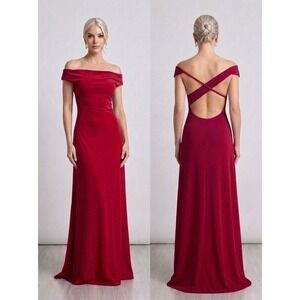 Zara Dress Women Magenta Pink Off Shoulder Cowl Neck Open Back Maxi Dress L NWT
